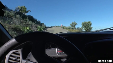 Блогер соблазнен похотливой попутчицей на еблю в авто и на улице