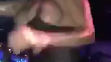 Катя Самбука светит пиздой и сиськами, обливаясь шампанским в ночном клубе