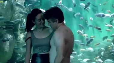 Секс стоя Эмми Россам в океанариуме в «Бесстыжих»