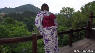 Романтическое свидание на горячих источниках с японкой Руна Хагава