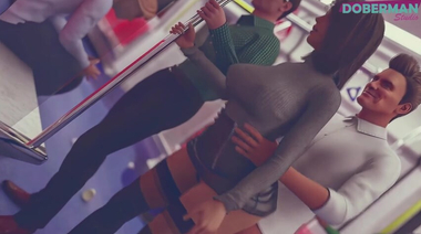 Незнакомец присунул в метро зажранной сучке при ее бойфренде