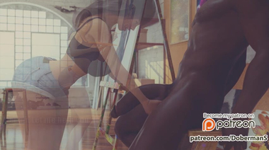 Художница дрочит черному натурщику и трахается с ним, изменяя мужу