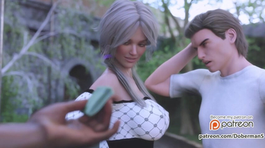 Черный незнакомец выебал блондинку в парке, предложив ее бойфренду деньги