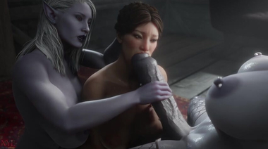 Лучшая проститутка борделя Дарси оттрахана в две дырки членами футанари